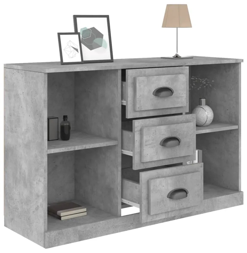 Aparador 104,5x35,5x67,5 cm derivados de madeira cinza cimento