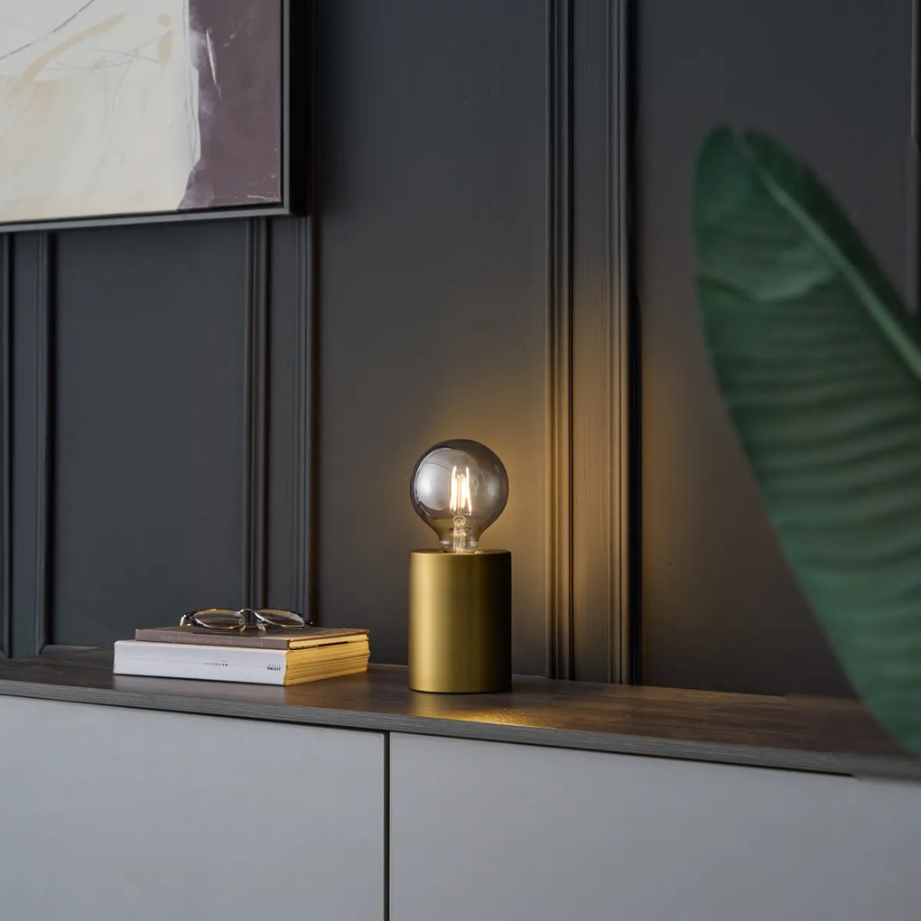Candeeiro de Mesa Moderno Latão 13cm - Cylinder