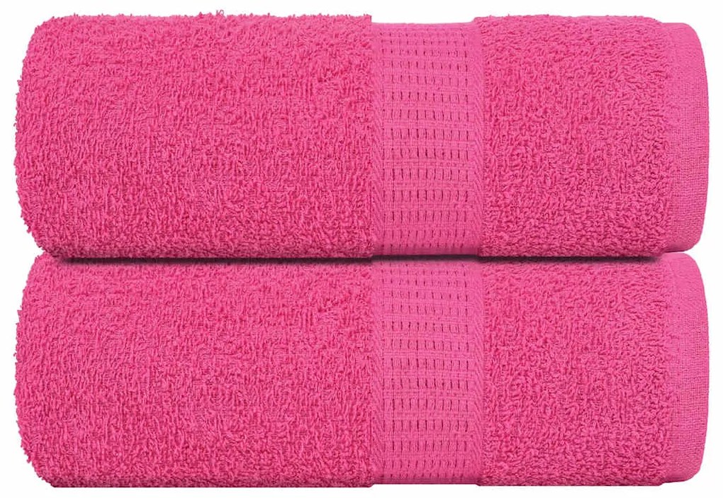 Toalhas de bidé 2 pcs 30x50 cm 360 gsm 100% algodão rosa