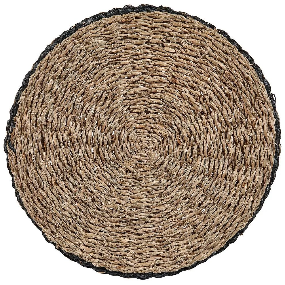 Conjunto de 3 vasos em fibra de algas cor natural e preto, RASBORA Beliani