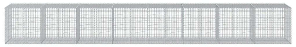 Cesto gabião com cobertura 800x100x100 cm ferro galvanizado