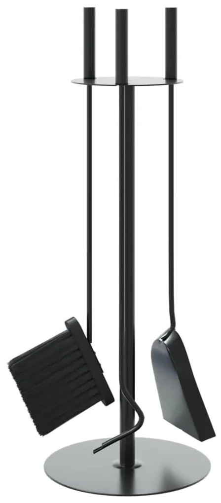 Conjunto de ferramentas para lareira 4 pcs 22x59 cm aço