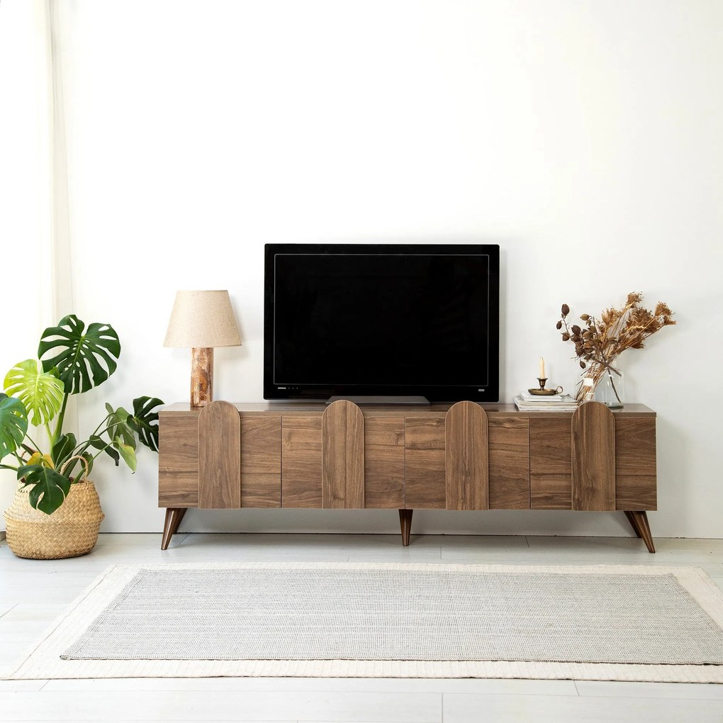 Móvel TV New Line – Nogueira – 180 cm x 50 cm x 35 cm