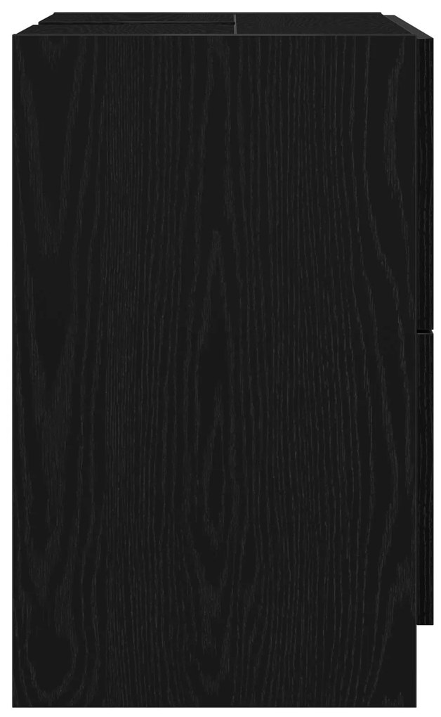 Armário para Pia Carvalho Preto 59x37x59 cm Madeira Engenharia