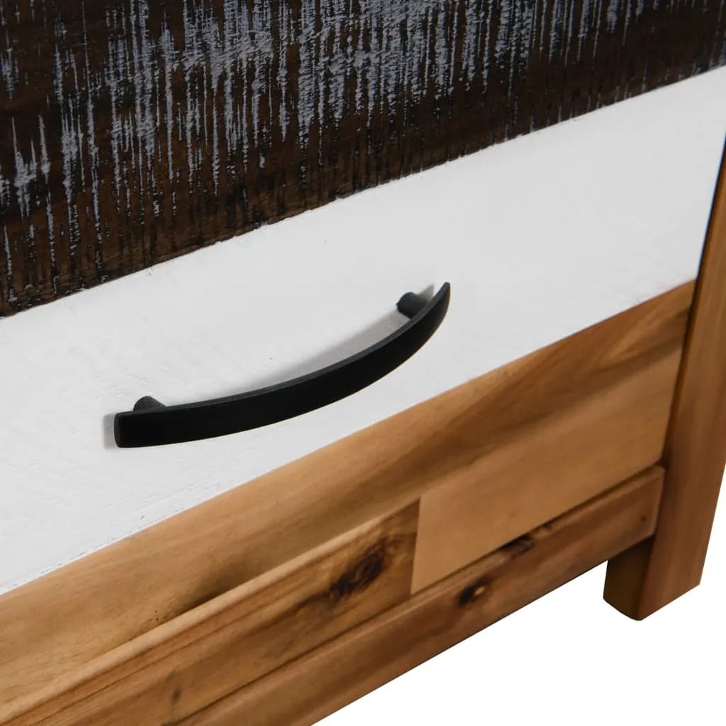 Mesa de centro em madeira de acácia maciça 90x50x37,5 cm