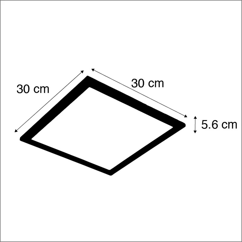 Painel LED moderno branco incluindo LED 30 cm - Orch Moderno