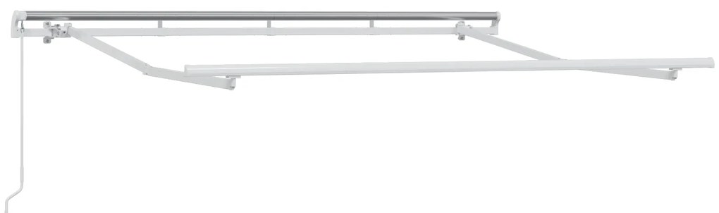 Toldo Retrátil Manual Vermelho e Branco 350x200 cm