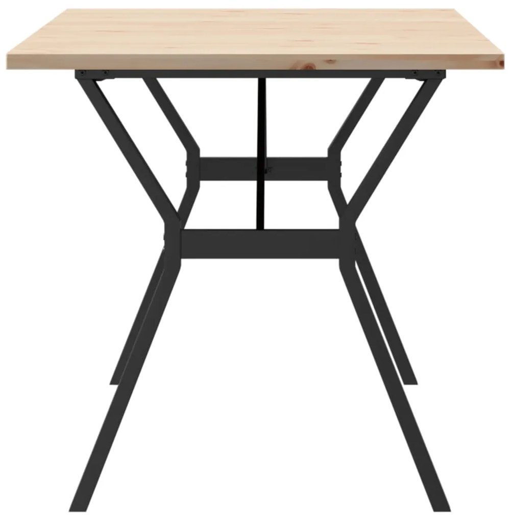 Mesa de jantar estrutura em Y 160x80x75,5cm pinho/aço
