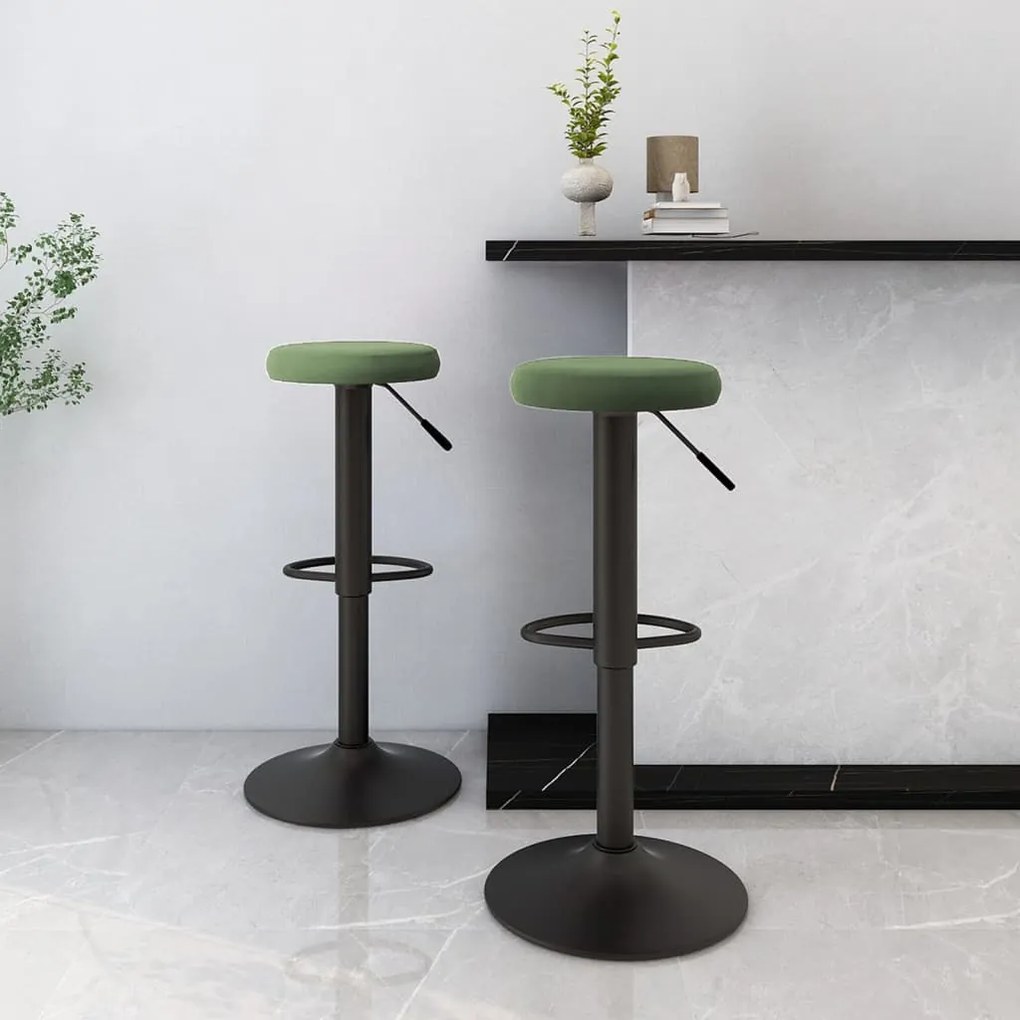 vidaXL Bancos de bar 2 pcs veludo verde-escuro