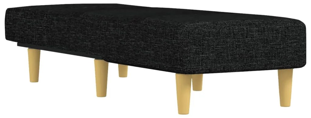 Chaise longue tecido preto