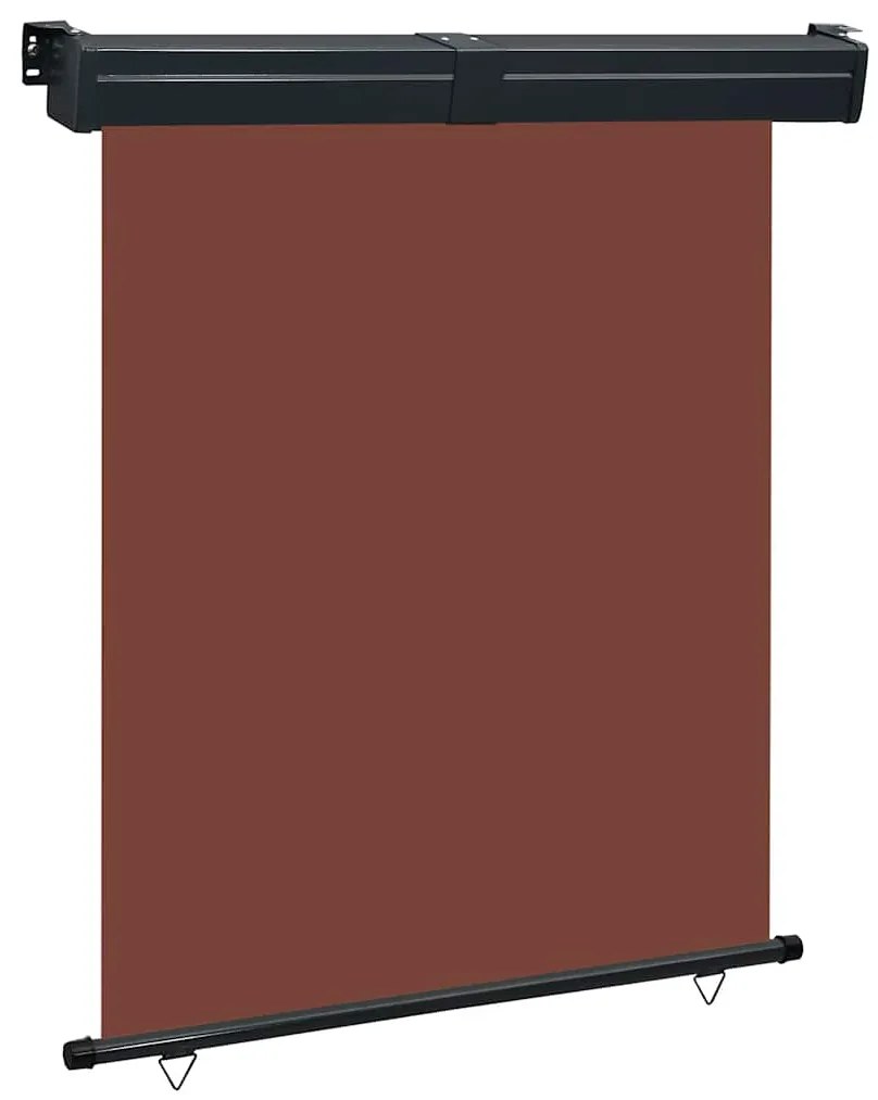 vidaXL Toldo lateral para varanda 145x250 cm castanho