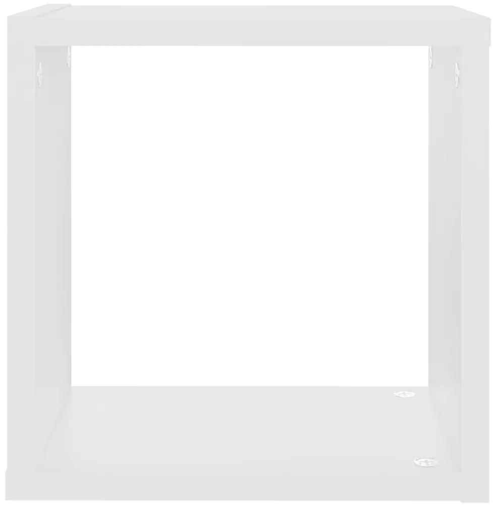 Prateleiras de parede em forma de cubo 4 pcs 26x15x26 cm branco