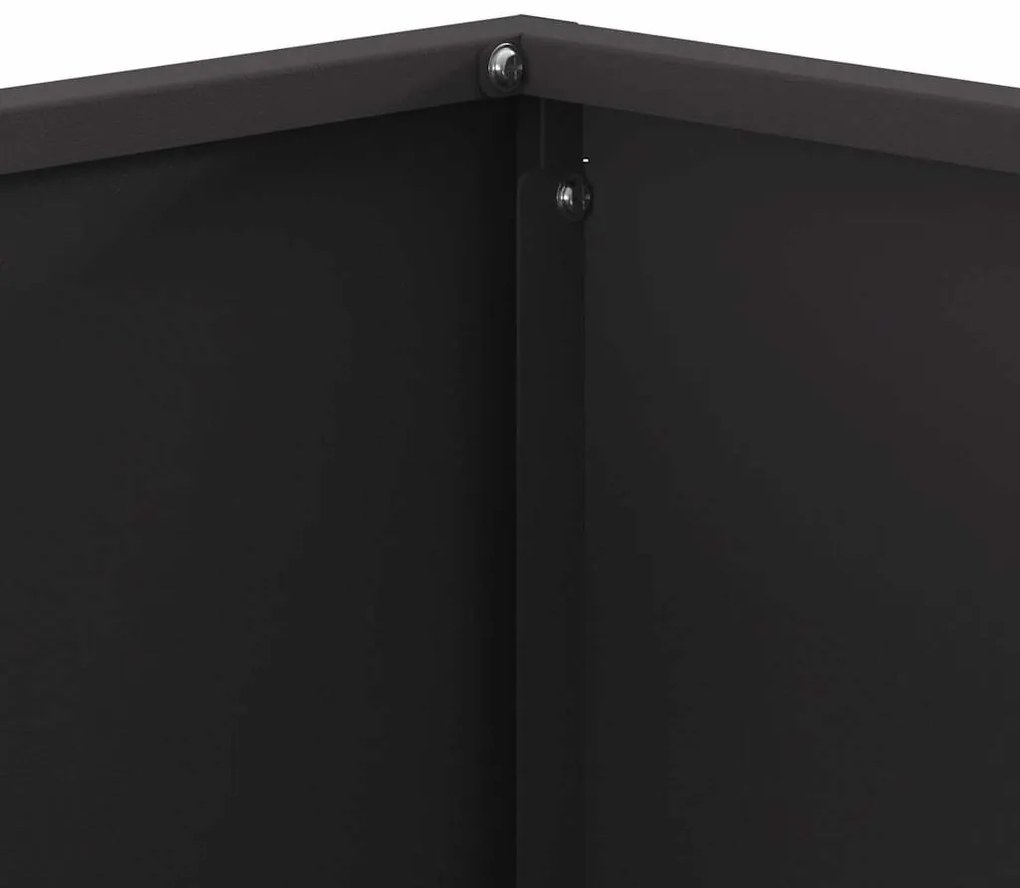 Fogaréu Quadrado vidaXL Preto 60x60x40 cm Aço
