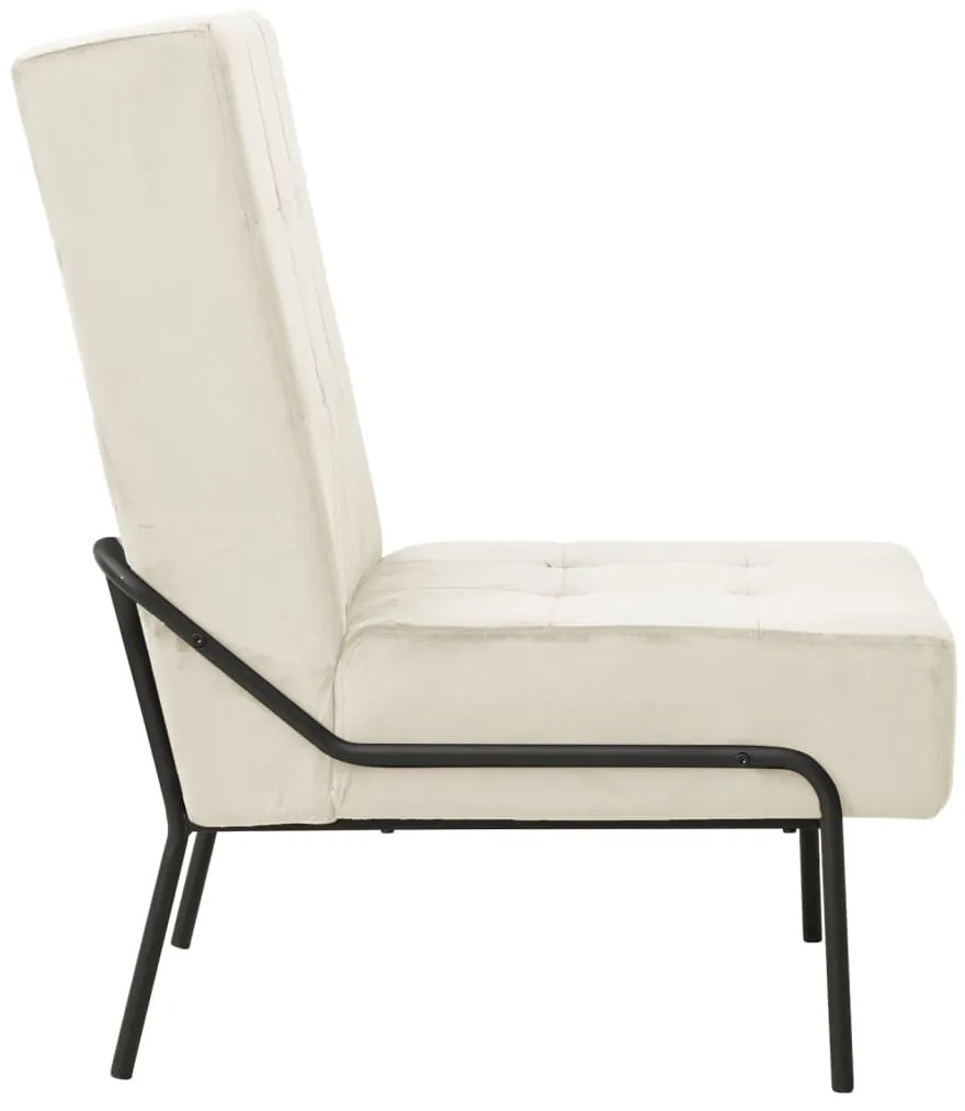 Cadeira de descanso 65x79x87 cm veludo creme