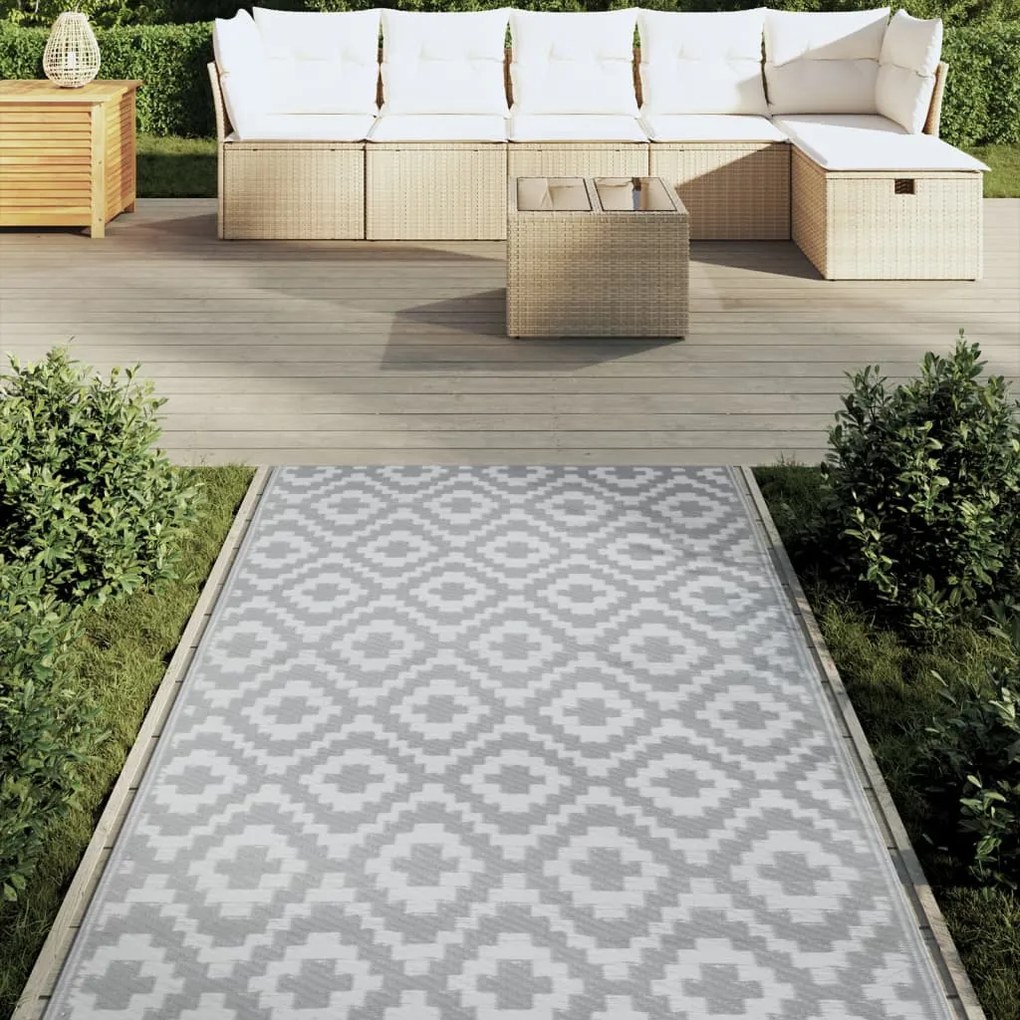 Tapete de exterior 120x180 cm ARAKIL PP cinzento