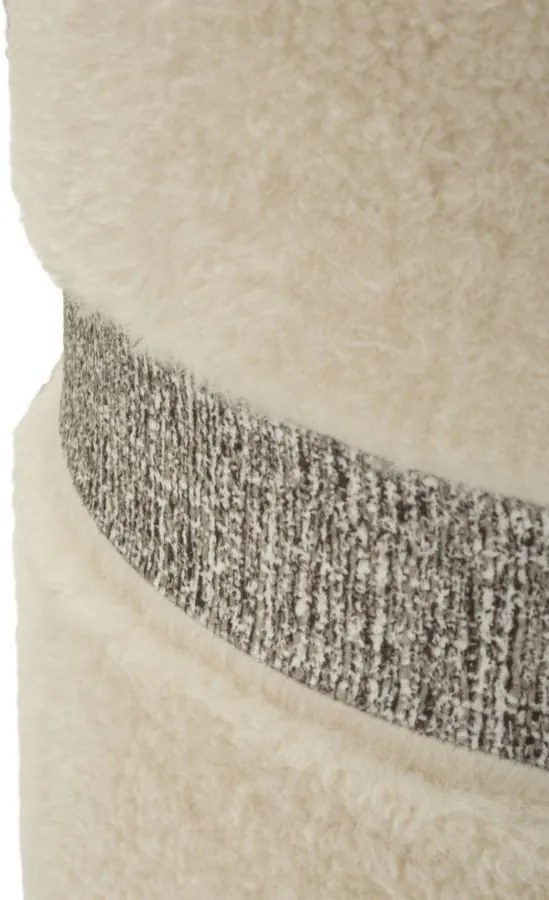 PUFE COM ARMAZENAMENTO 2 PEÇAS SAINT-MORITZ Ø 40X47-32X38 CM CREME