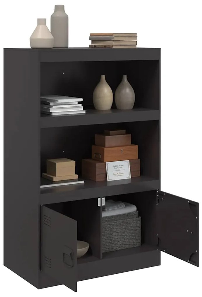 Aparador 67x39x107 cm aço preto