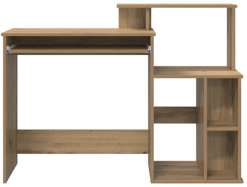 mesa com Armazenamento Carvalho Artesanal 120.5x44x88.5 cm Madeira Der