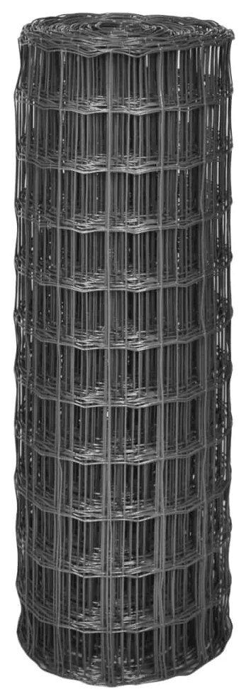 Cerca 25x1,2 m aço cinzento