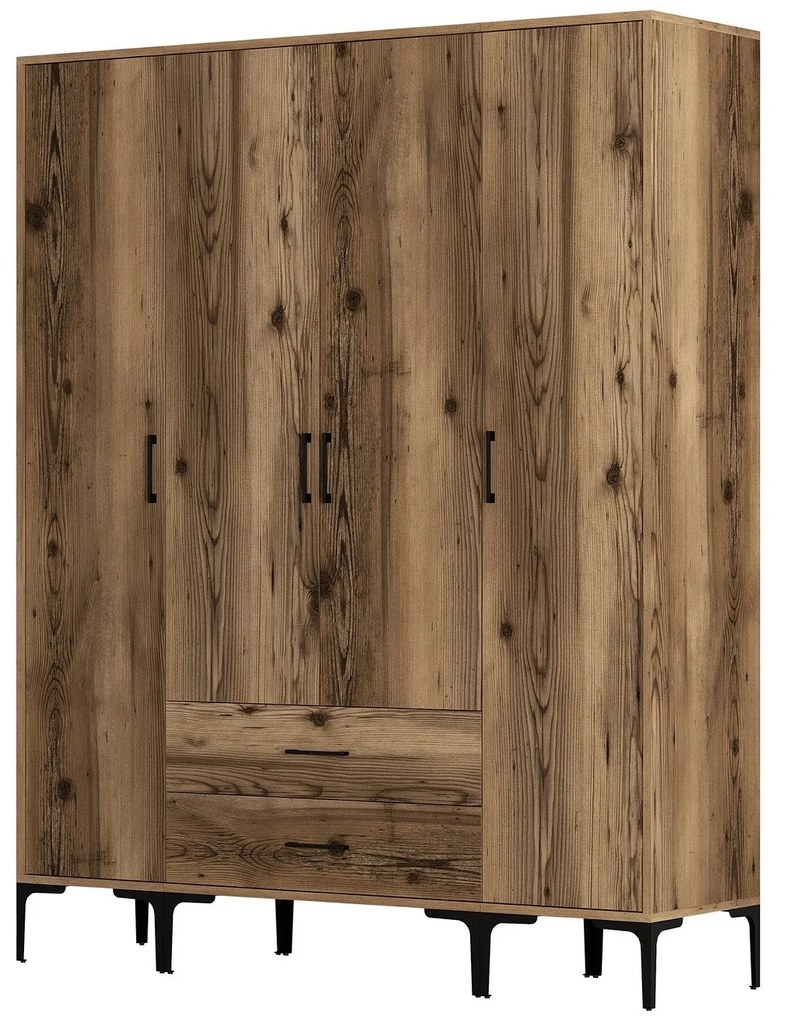 Roupeiro Kumsal STS – Nogueira – 160x47,5x201,4 cm