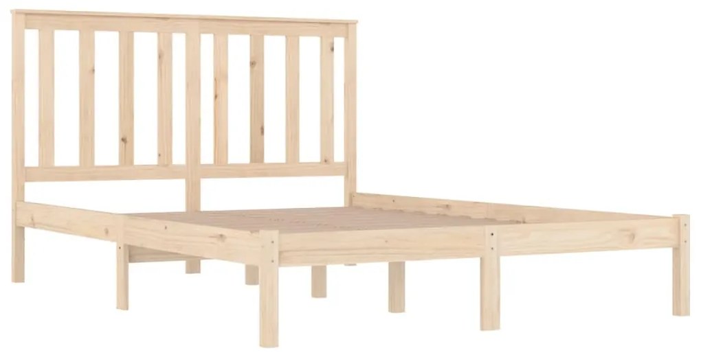 Estrutura de cama casal 135x190 cm pinho maciço