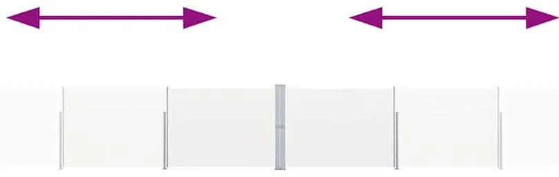 Toldo lateral retrátil para pátio 170x1200 cm creme