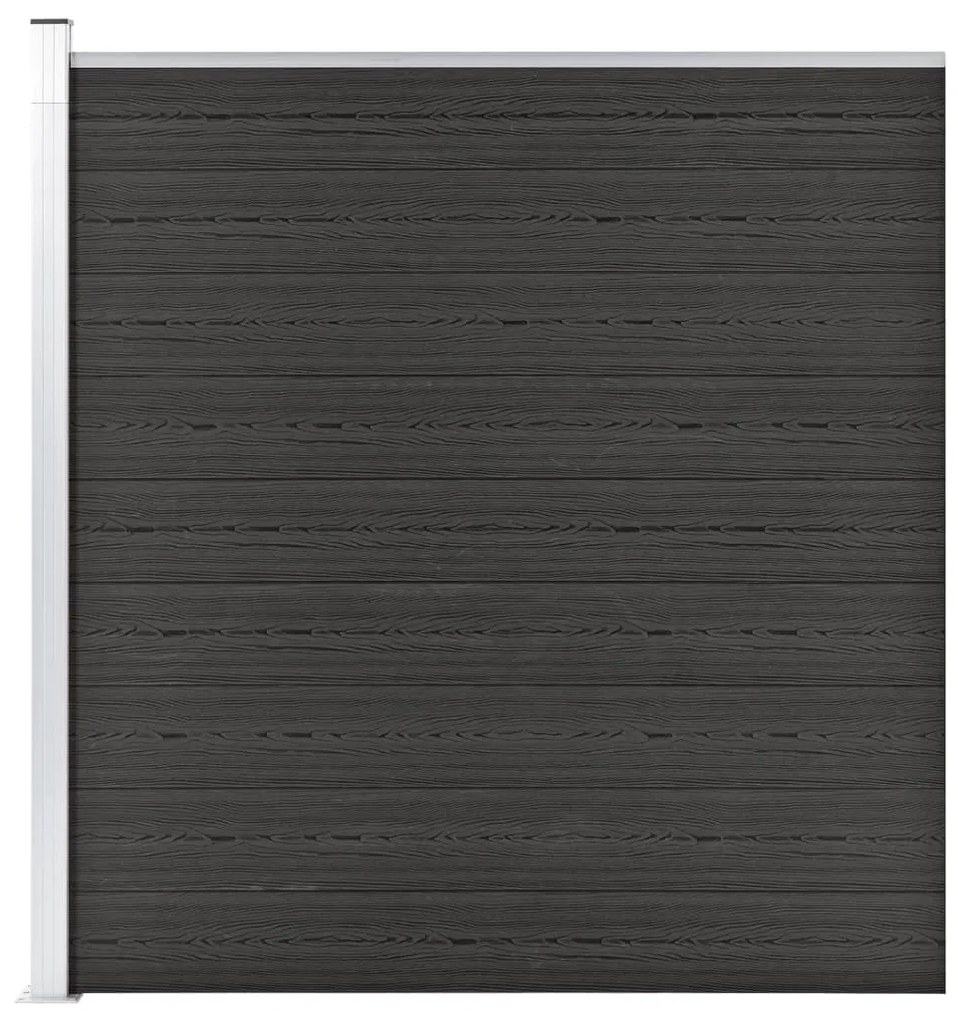 vidaXL Painel de vedação para jardim 175x186 cm WPC cinzento