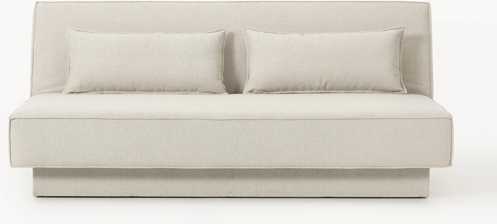 Sofá-cama em bouclé com arrumação David (2 lugares)