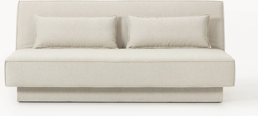 Sofá-cama em bouclé com arrumação David