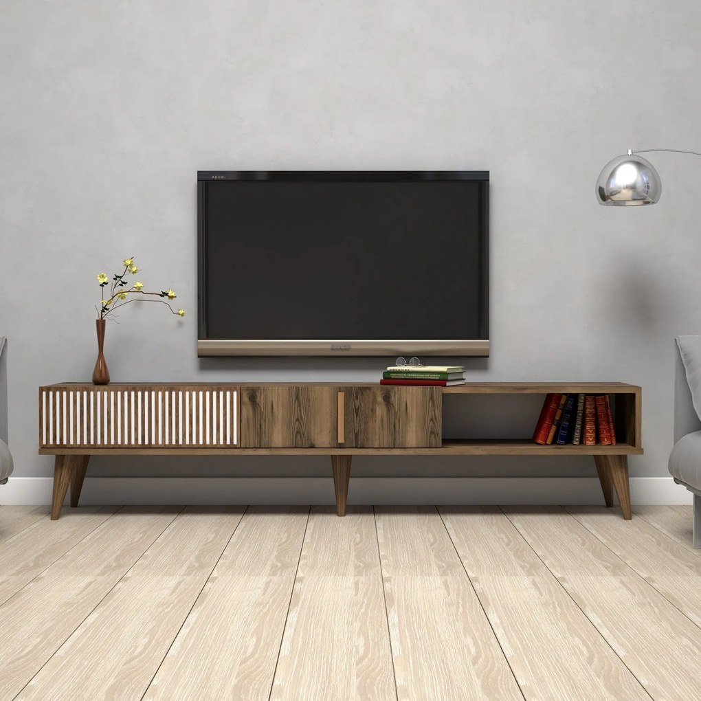 Suporte para TV Milan – Nogueira – 180 cm x 40 cm x 35 cm
