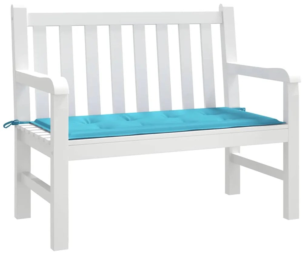 Almofada para Banco de Jardim Turquesa 100x50x4 cm Tecido Oxford