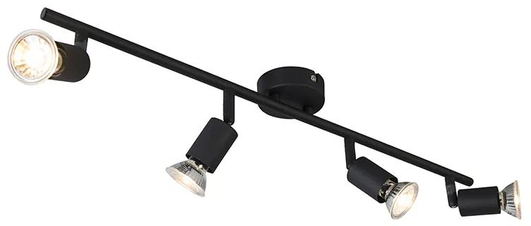 LED Candeeiro de teto preto lâmpada-WiFi GU10 4-luzes inclináveis - JEANY Moderno