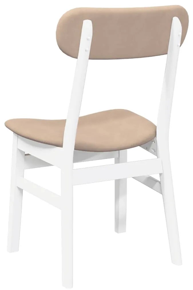 Cadeiras de jantar com almofadões 2 pcs madeira maciça branco