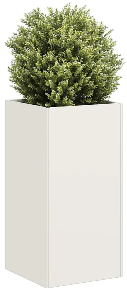 Vaso floreira 40x40x80 cm aço laminado a frio branco