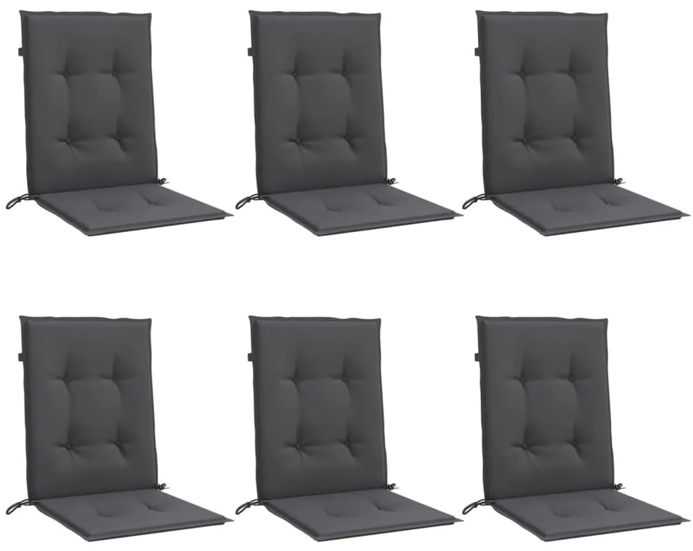 Almofadões lombares p/ cadeiras 6pcs 100x50x4cm mesclado tecido