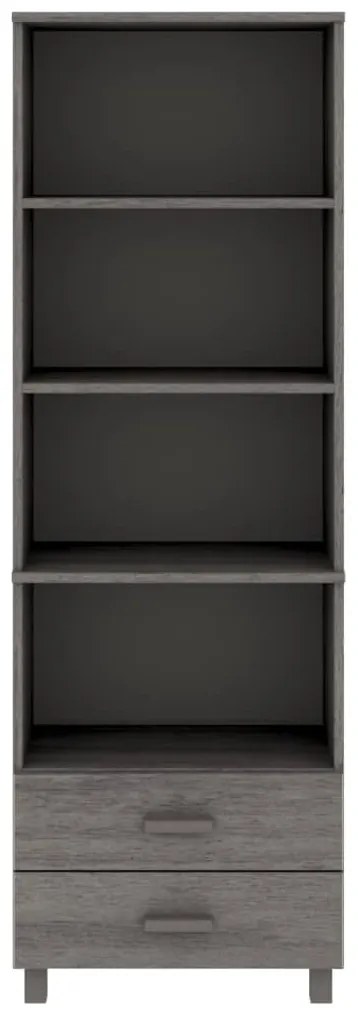 Aparador alto HAMAR 60x35x180 cm pinho maciço cinza-claro