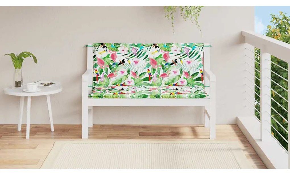 Almofadões p/ banco de jardim 2 pcs 120x50x7 cm tecido multicor