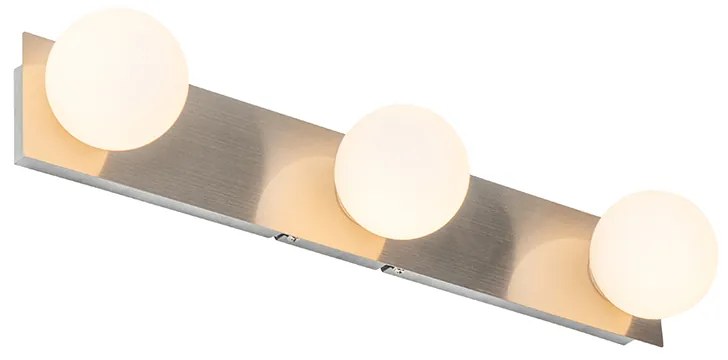 Candeeiro de parede moderno aço 48 cm IP44 3 luzes - Cederic Moderno