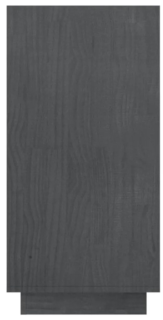Estante 80x35x71 cm madeira de pinho maciça cinzento