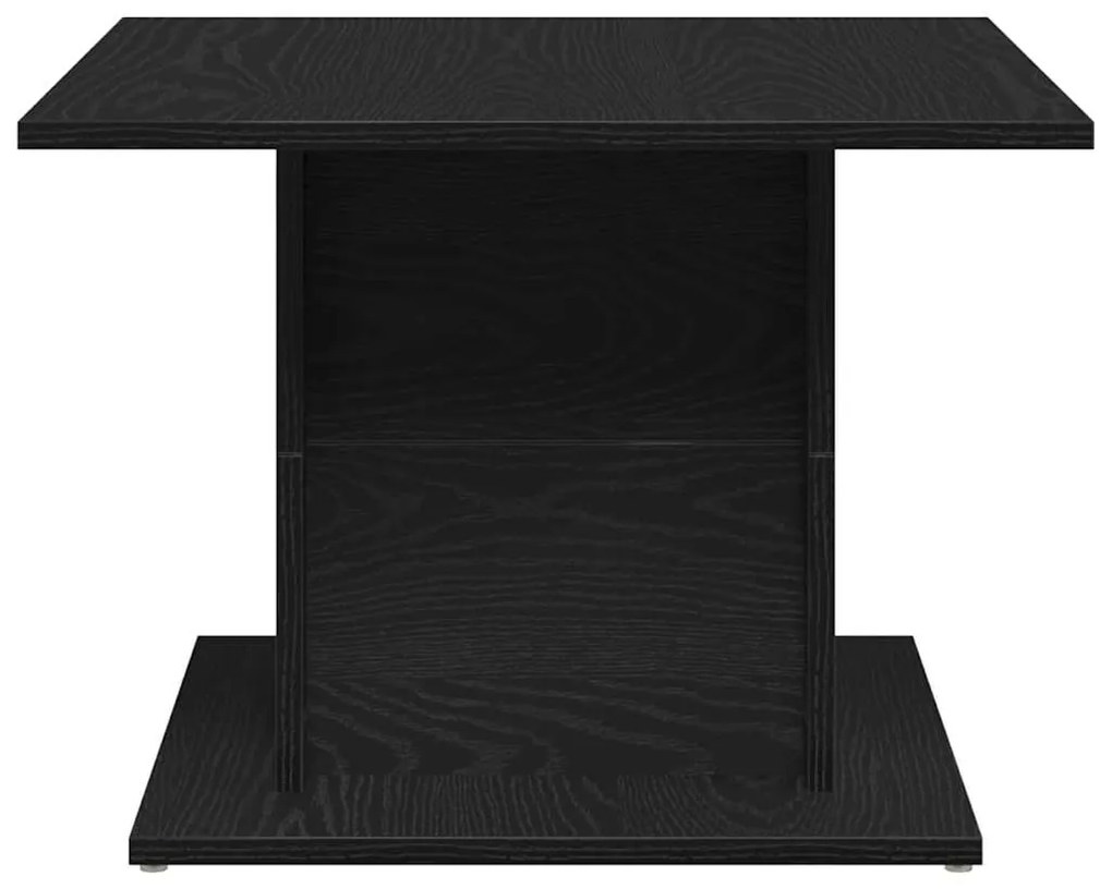 Mesa de Café Carvalho Preto 55,5x55,5x40 cm Madeira de Engenharia