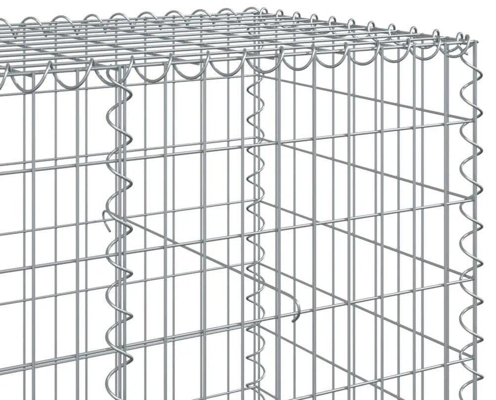 Cesto gabião com cobertura 750x100x100 cm ferro galvanizado