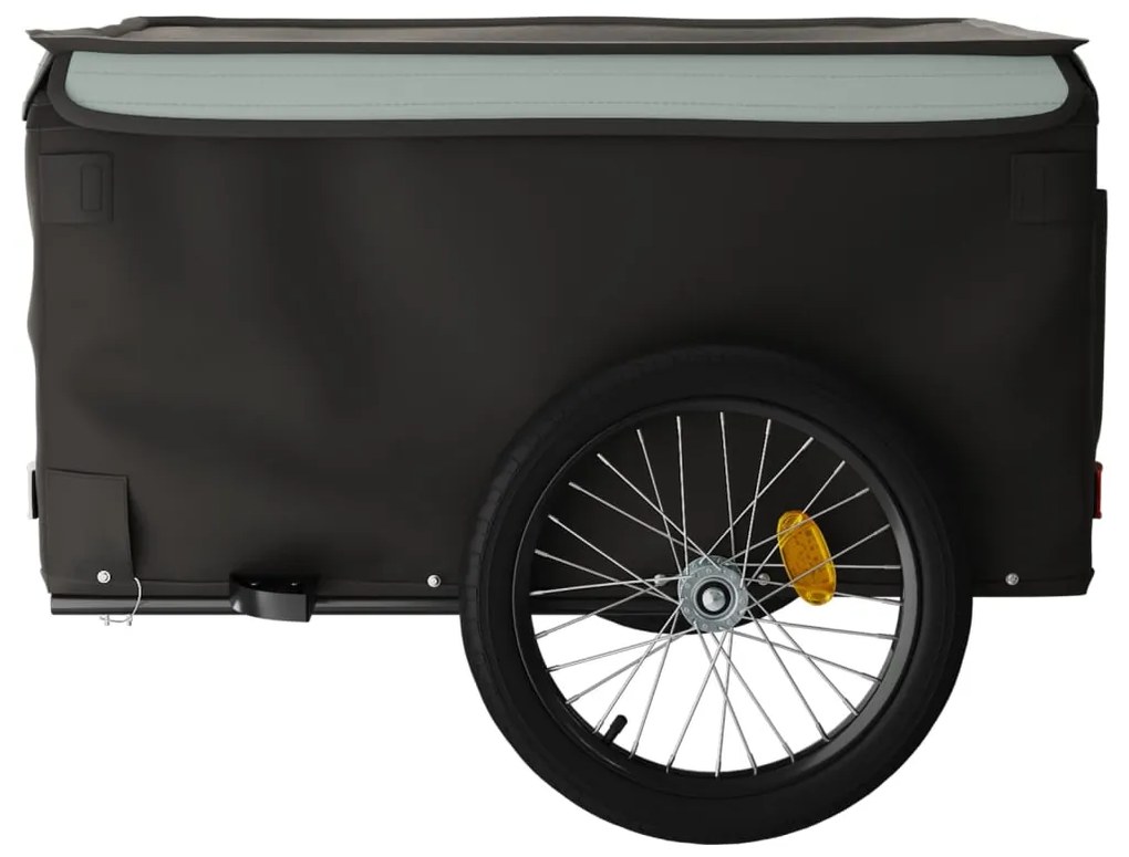 Reboque para bicicleta 45 kg ferro preto e cinza