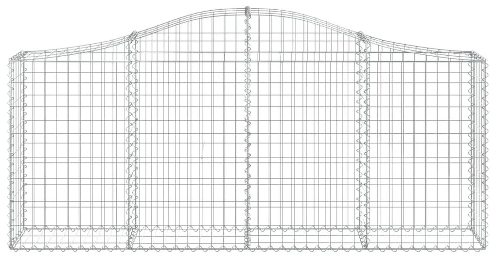 Cestos gabião arqueados 14pcs 200x30x80/100cm ferro galvanizado