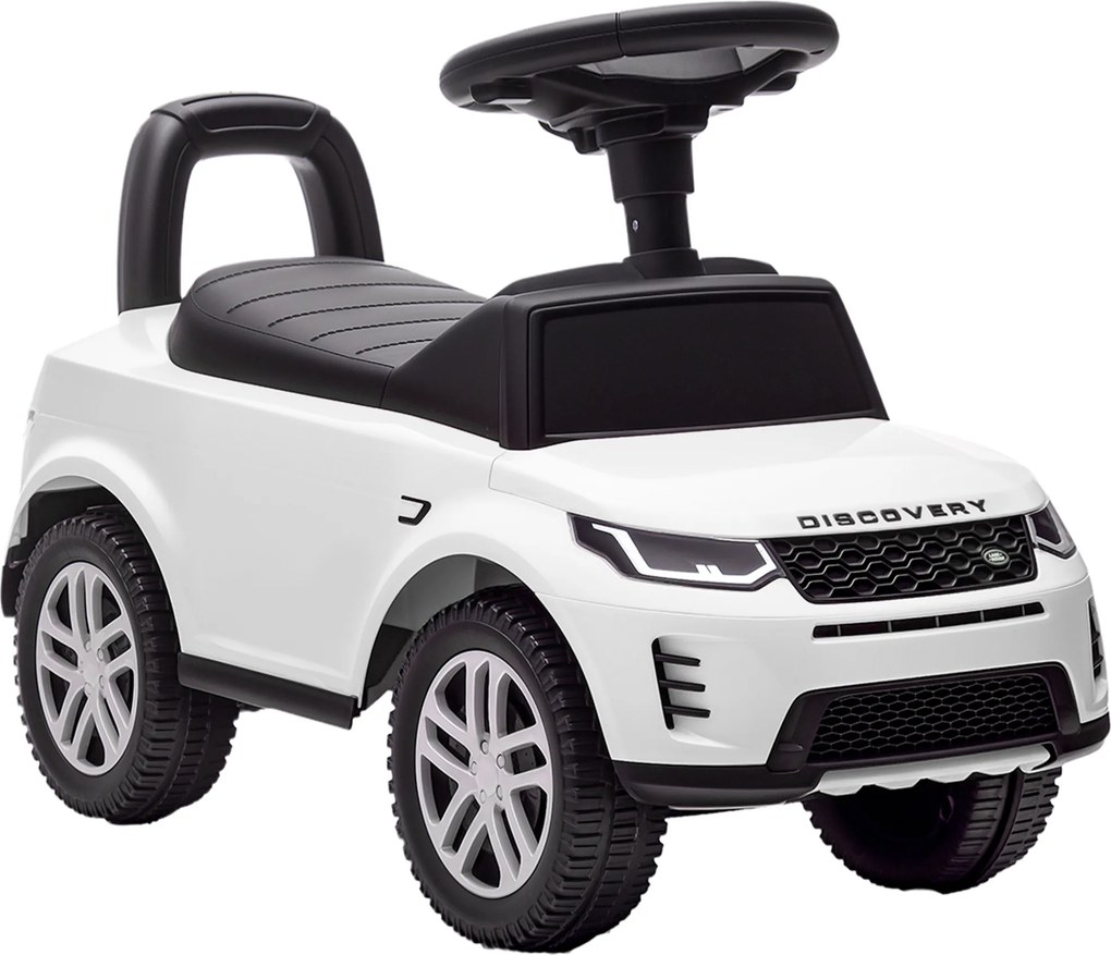AIYAPLAY Carro Andador para Crianças com Licença de Land Rover com Armazenamento Buzina Sons de Motor 65,5x28x42 cm Branco | Aosom Portugal