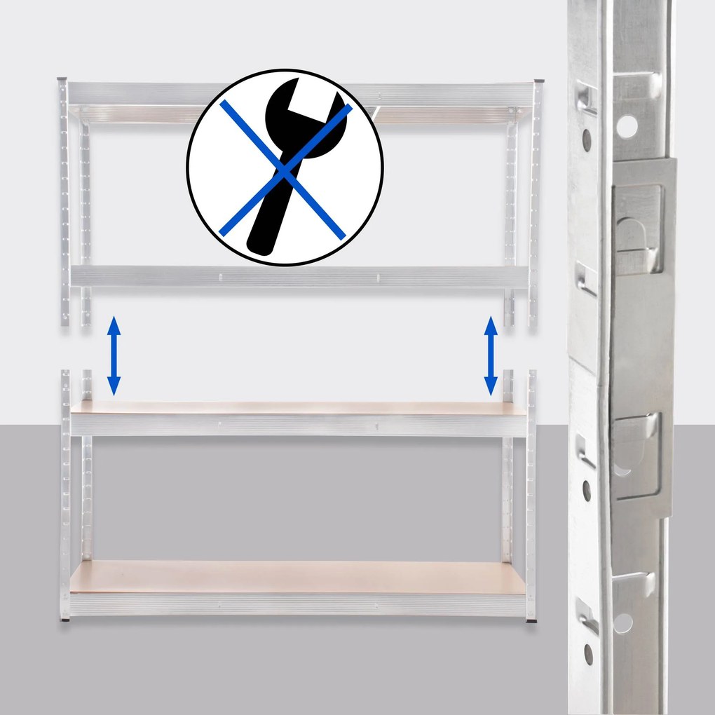 Estante de armazenamento 160 x 60 x 180 cm Branco