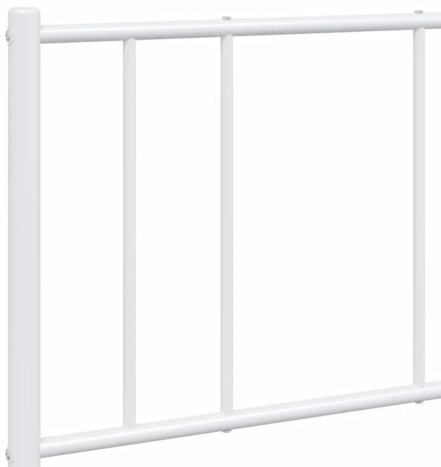 Estrutura de cama com cabeceira 140x200 cm metal branco