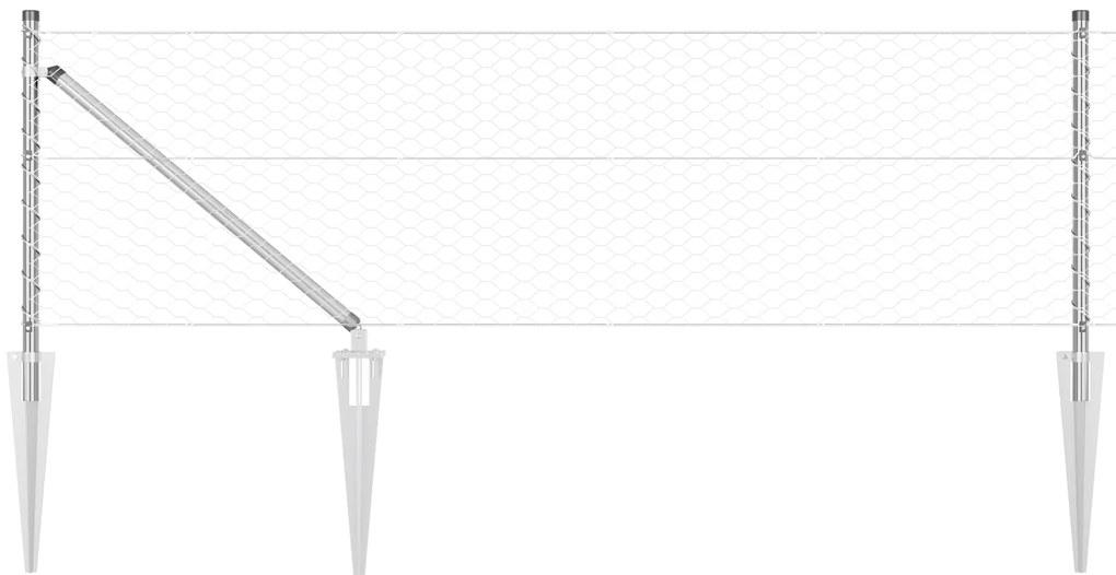 Cerca Hexagonal vidaXL 0.6x100 m Aço Galvanizado