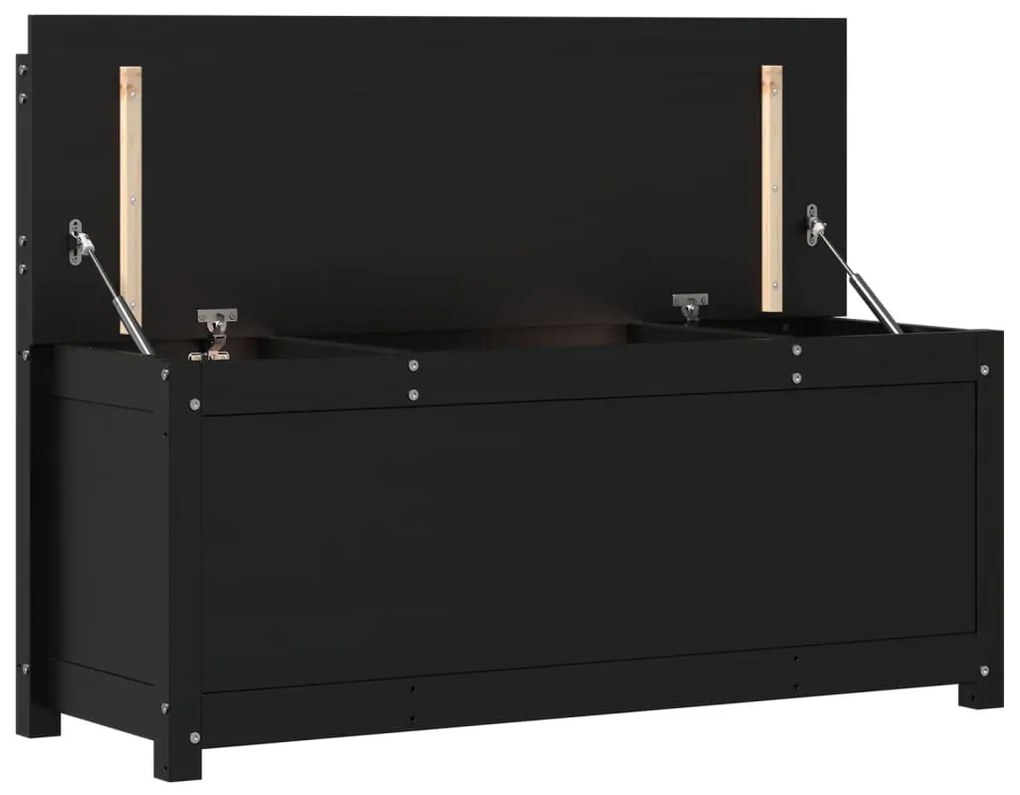 Banco 110x41x76,5 cm madeira de pinho maciça preto