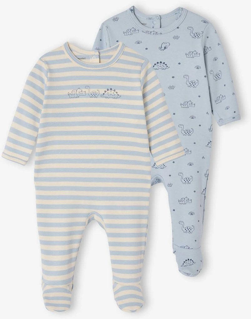 Lote de 2 pijamas dinossauro azul