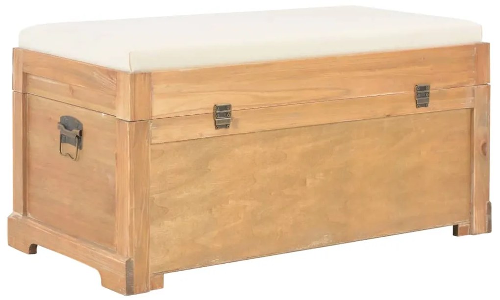 Baú de arrumação com almofadão 80x40x40 cm MDF